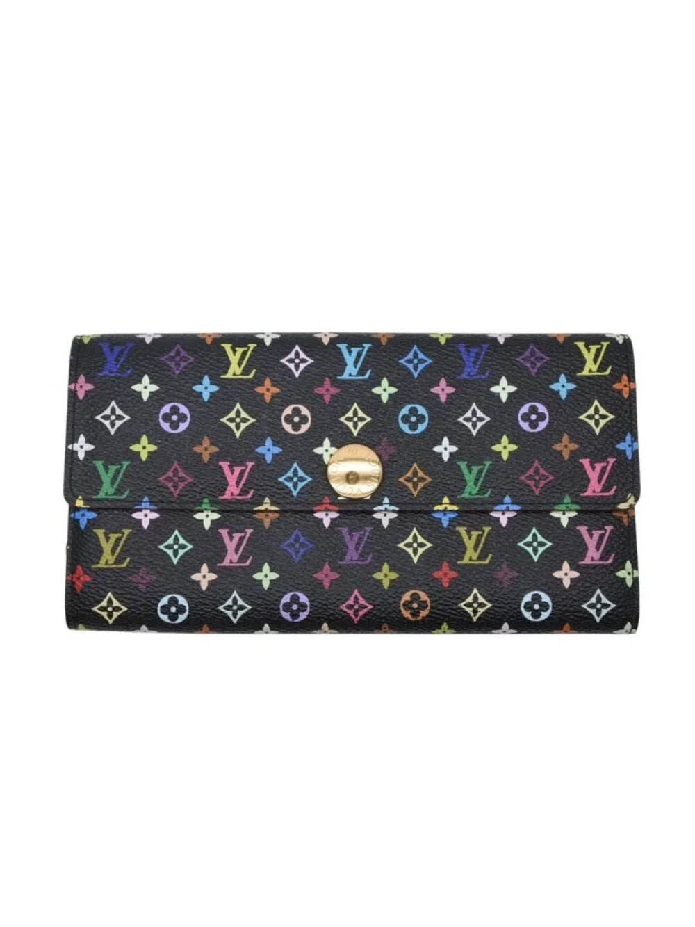 Louis Vuitton Wallet Takashi Murakami Portefeuille Sarah Black Monogram